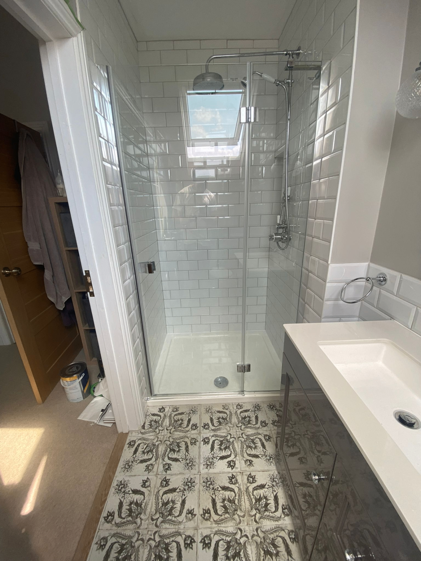 Modern shower replacement and tiling by LUXE Bathrooms